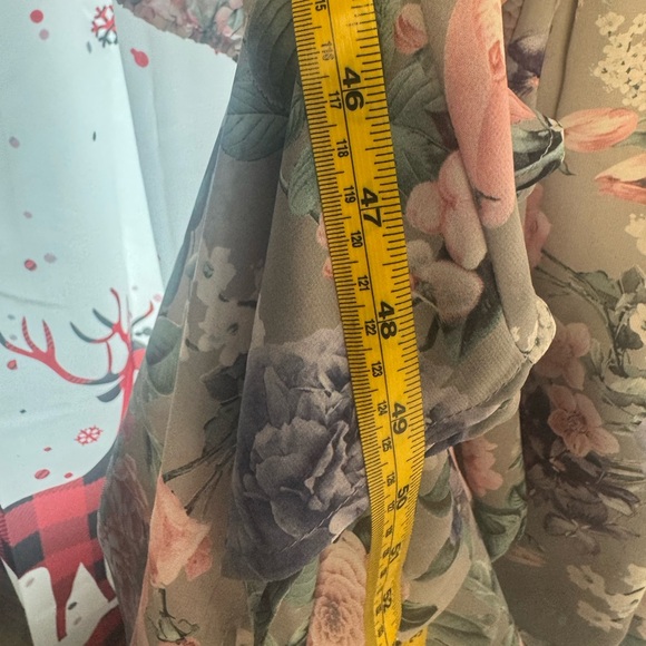 Torrid Women's Floral Print Maxi Dress Tie Neck Elastic Waist Flowy -Size 00 - Picture 11 of 15